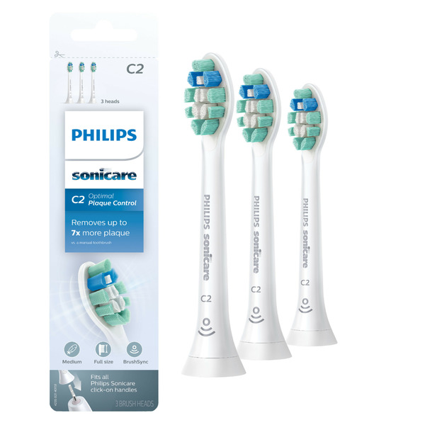 Oral Hygiene Philips Sonicare Brush Heads, Replacement, C2 Optimal, Plaque Control, Soft hero