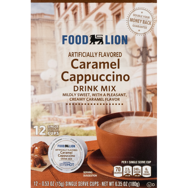 Coffee Food Lion Caramel Cappuccino Coffee Single Serve Cups hero