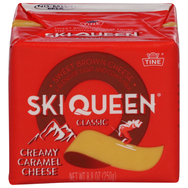 Packaged Cheese TINE Ski Queen Cheese, Creamy Caramel, Classic hero