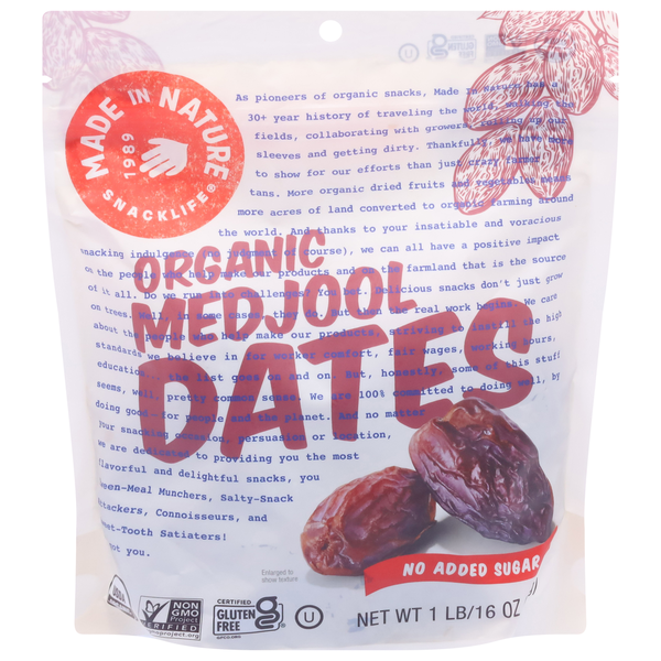 Made In Nature Mejdool Dates, Organic hero