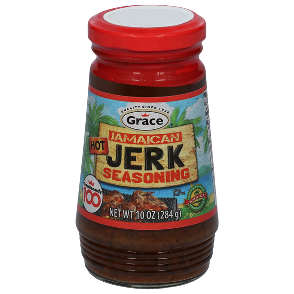 Spices & Seasoning Grace Seasoning, Jerk, Jamaican, Hot hero