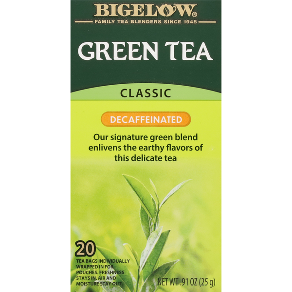 Tea Bags and Mixes Bigelow Green Tea, Classic, Decaffeinated, Tea Bags hero