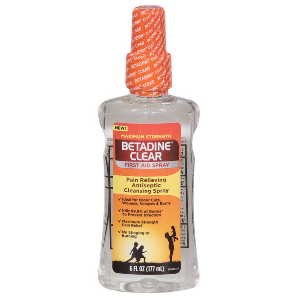 Betadine Clear First Aid Spray, Maximum Strength hero