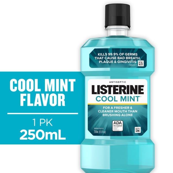 Oral Care Listerine Cool Mint Antiseptic Mouthwash For Bad Breath hero