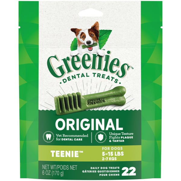 Dog Food & Care GREENIES Original Teenie Daily Dental Treats for Dogs hero