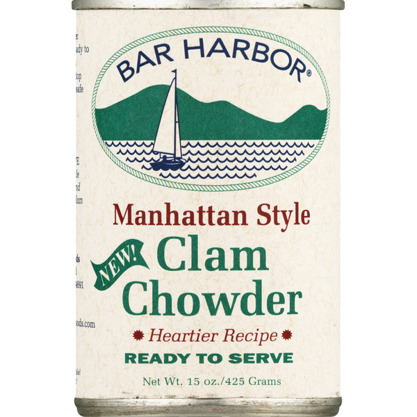 Soup, Broth & Bouillon Bar Harbor Clam Chowder, Manhattan Style hero