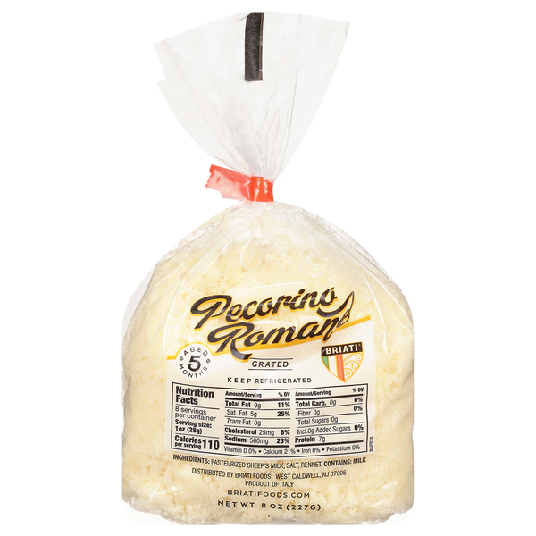 Packaged Cheese Briati Cheese, Grated, Pecorino Romano hero