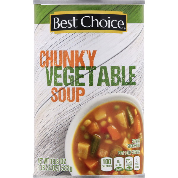 Soup, Broth & Bouillon Best Choice Vegetable Soup, Chunk hero