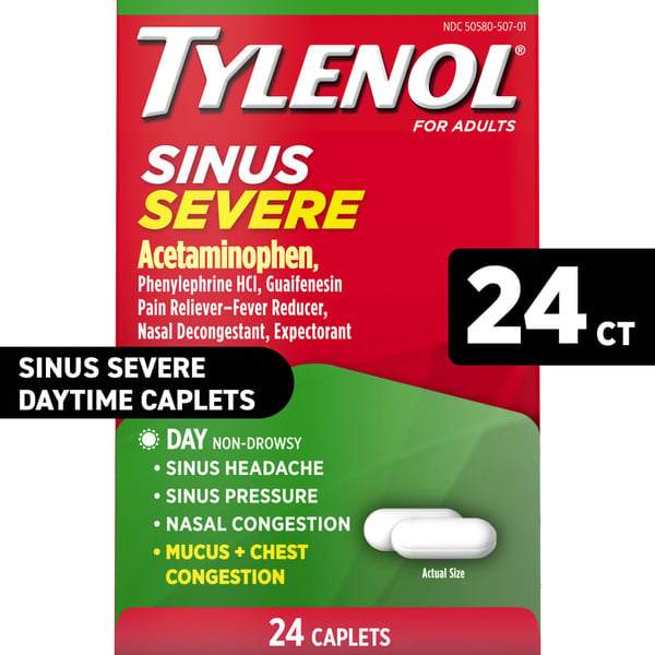 Cold, Flu & Allergy TYLENOL Sinus Severe Non-Drowsy Day Cold & Flu Relief Caplets hero