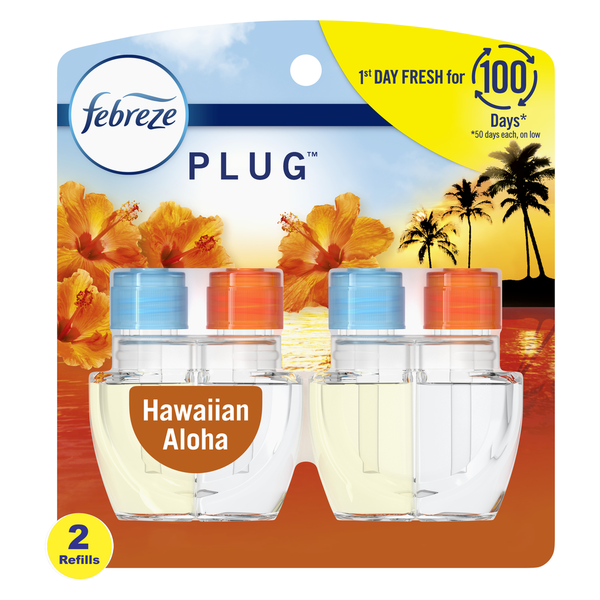 Air Fresheners & Candles Febreze Noticeables Dual Scented Oil Refills, Hawaiian Aloha, Hawaiian Aloha hero