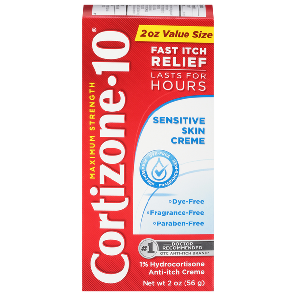 Cortizone 10 Skin Creme, Sensitive, Maximum Strength, Value Size hero