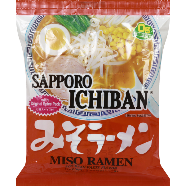 Asian Foods Sapporo Miso Ramen, Soy Bean Paste Flavor hero