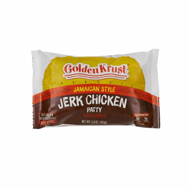 Frozen Foods Golden Krust Jamaican Style Jerk Chicken Patty hero