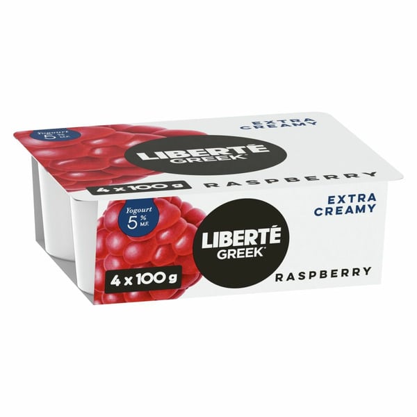 Yogurt Liberté Greek Yogurt Raspberry 5% hero