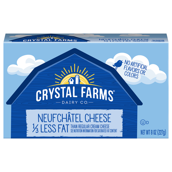 Cream Cheese & Sour Cream Crystal Farms Cheese, Neufchatel hero