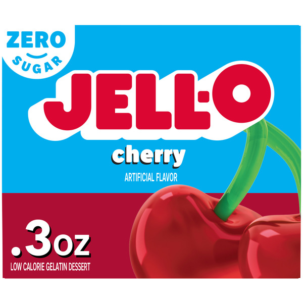 Baking & Supplies Jell-O Zero Sugar Cherry Flavor Gelatin hero