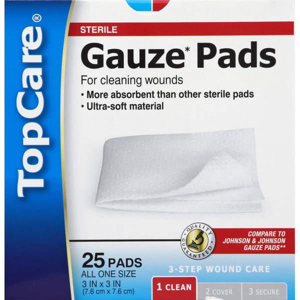 First Aid TopCare Gauze Pads, All One Size hero