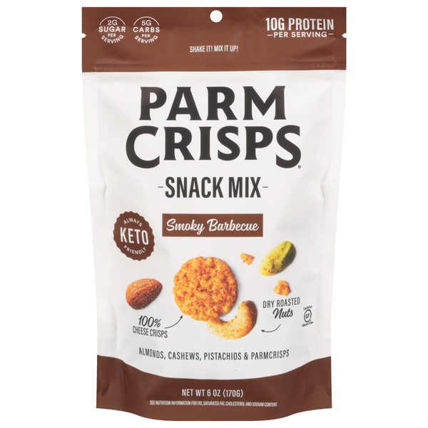 Chips & Pretzels ParmCrisps Snack Mix, Smoky Barbecue hero