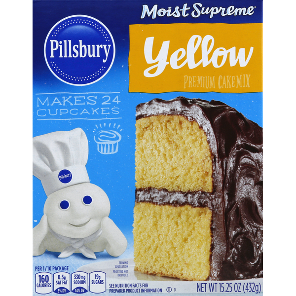 Doughs, Gelatins & Bake Mixes Pillsbury Cake Mix, Premium, Yellow hero