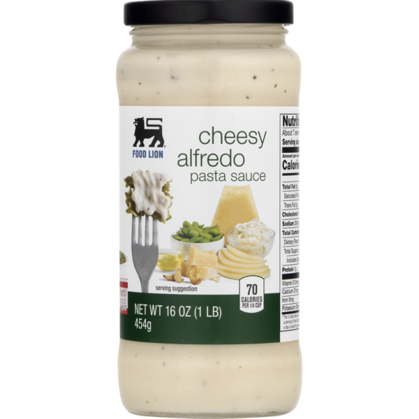 Pasta Sauce Food Lion Cheesy Alfredo Sauce hero