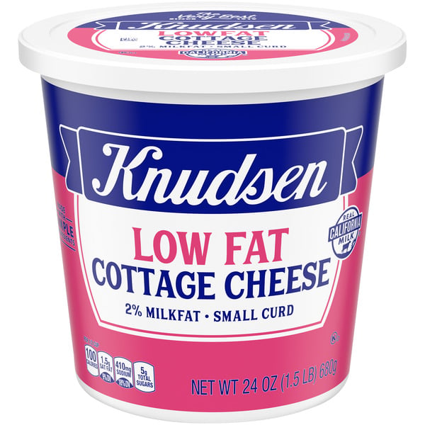 Packaged Cheese R.W. Knudsen Family Lowfat Small Curd Cottage Cheese with 2% Milkfat, oz Tub hero