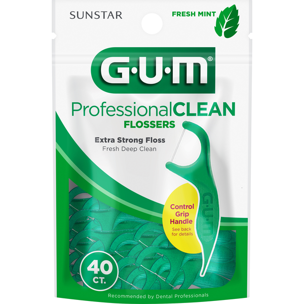 Oral Hygiene GUM Flossers, Extra Strong, Fresh Mint hero