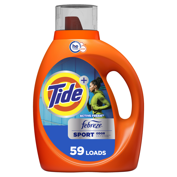 Tide Plus Febreze Sport Odor Defense HE Turbo Clean Liquid Laundry Detergent hero