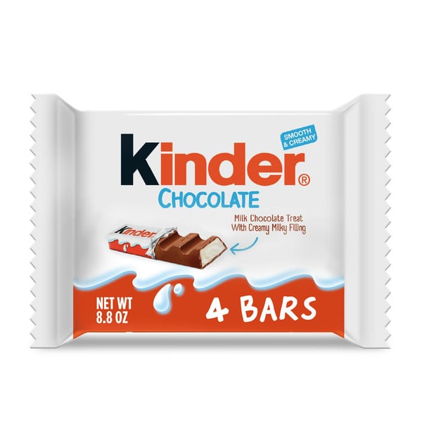 Candy Kinder Chocolate Milk Chocolate Bars with Creamy Milky Filling, Individually Wrapped Candy hero