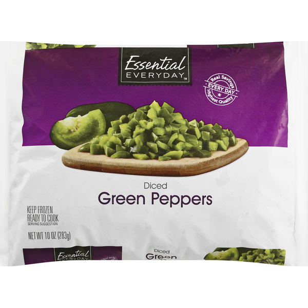 Frozen Produce Essential Everyday Green Peppers, Diced hero