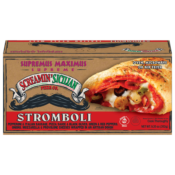 Frozen Pizza Screamin' Sicilian Stromboli, Supremus Maximus hero