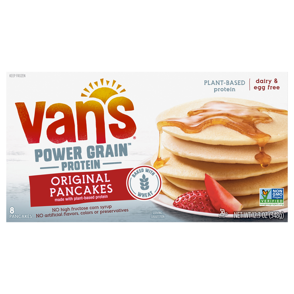 Hot Cereal & Pancake Mixes Van's Foods Pancakes, Original, Power Grain Protein hero