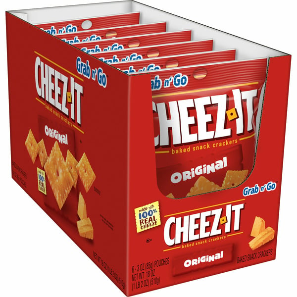 Crackers Cheez-It Cheese Crackers, Baked Snack Crackers, Original hero