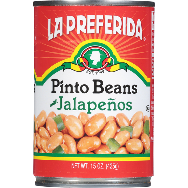 Canned Meals & Beans La Preferida Pinto Beans, with Jalapenos hero