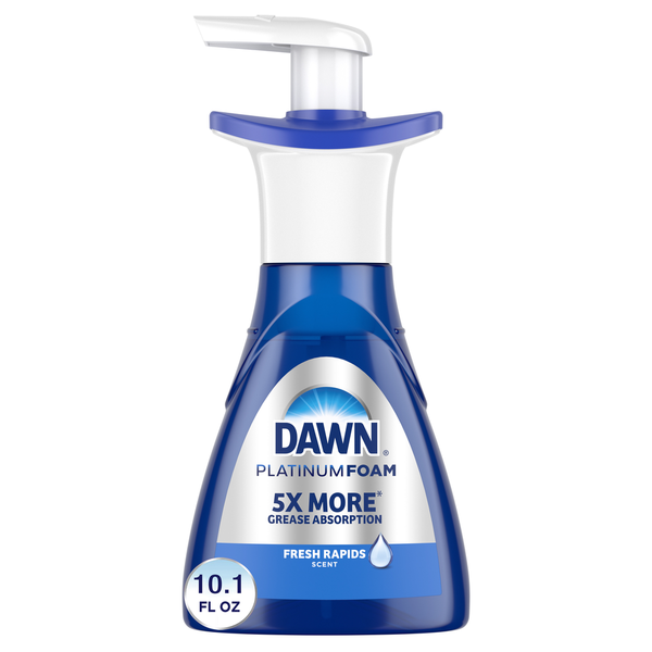 Dish Detergents Dawn Platinum Erasing Dish Foam, Fresh Rapids Scent hero