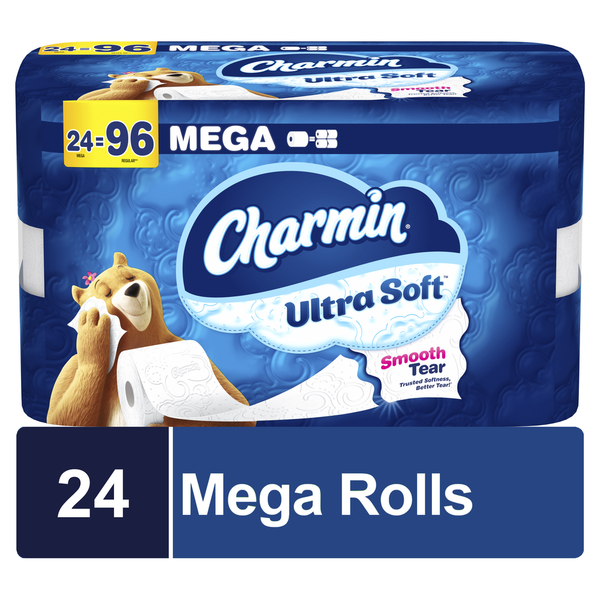 Charmin Ultra Soft Toilet Paper Mega Rolls hero