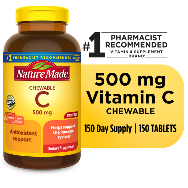 Vitamins & Supplements Nature Made Chewable Vitamin C 500 mg Tablets hero