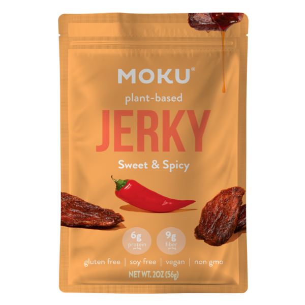 Popcorn & Jerky Moku, Mushroom Jerky, Sweet n Spicy hero