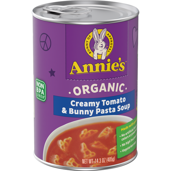 Soup, Broth & Bouillon Annie's Organic Creamy Tomato and Bunny Pasta Soup hero