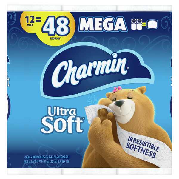 Paper Goods Charmin Ultra Soft Toilet Paper, Mega Rolls hero