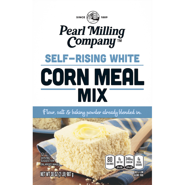 Instant Foods Pearl Milling Company Corn Meal Mix, Self-Rising, White hero