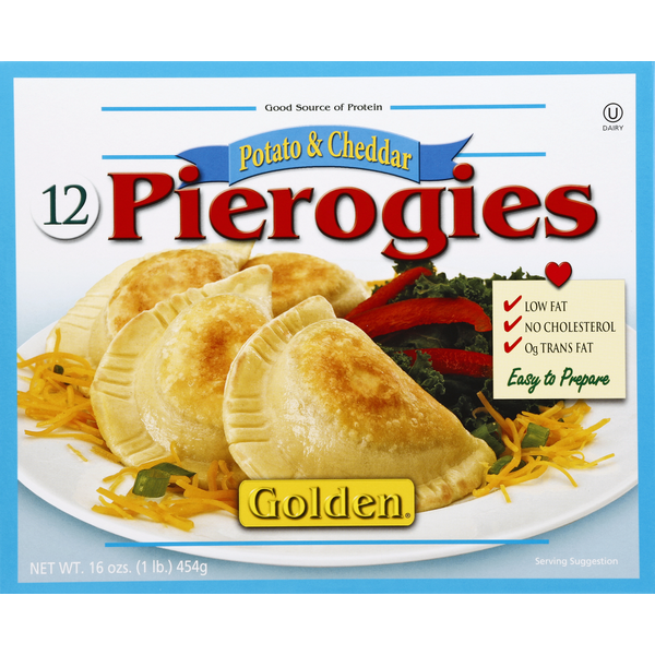 Kosher Foods Golden Pierogies, Potato & Cheddar hero