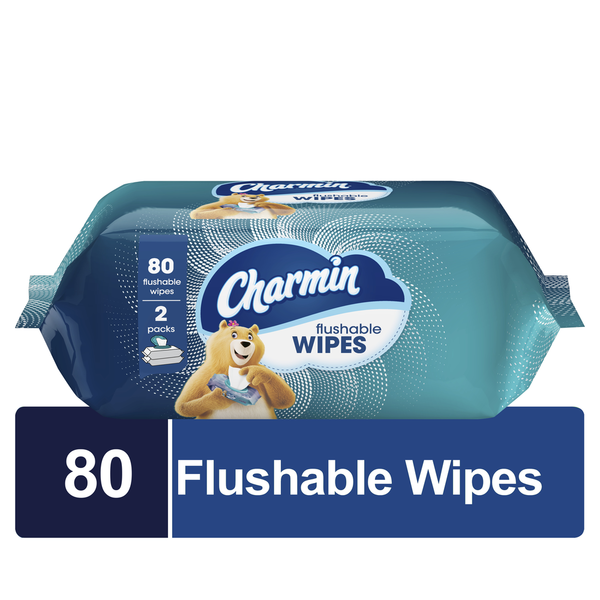 Paper Goods Charmin Flushable Wipes, 40 Wipes Per Pack hero