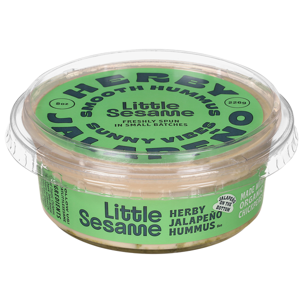 Little Sesame Hummus, Herby Jalapeno hero