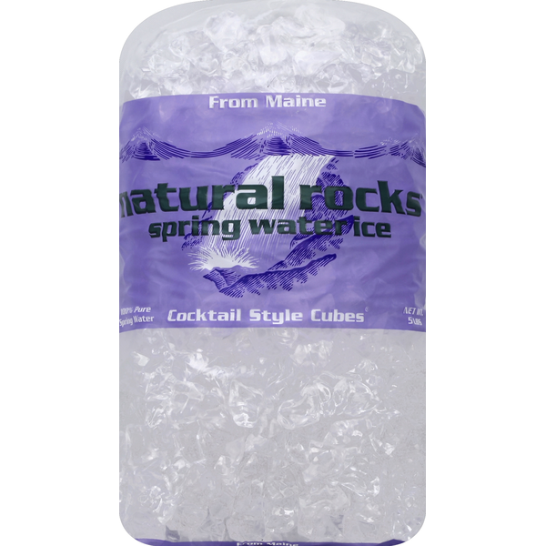 Ice Cream & Ice Natural Rocks Spring Water Ice Ice, Spring Water, Cocktail Style Cubes hero