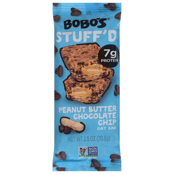 Granola Bobo's Oat Bar, Peanut Butter Chocolate Chip, Stuff'd hero