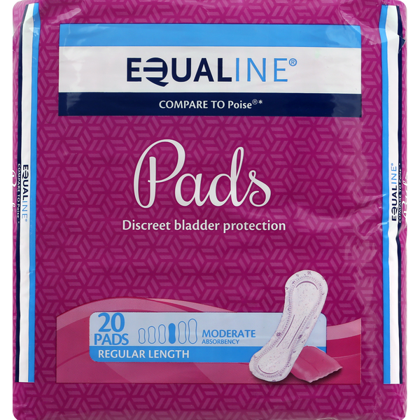 Feminine Care Equaline Pads, Moderate Absorbency, Regular Length hero