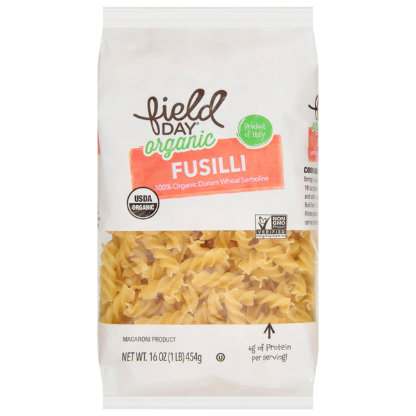 Dry Pasta FIELD DAY Fusilli Pasta, Organic hero