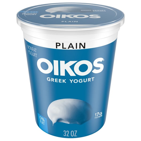 Yogurt Oikos Greek Plain Delicious Fabulously Fat Free Yogurt hero