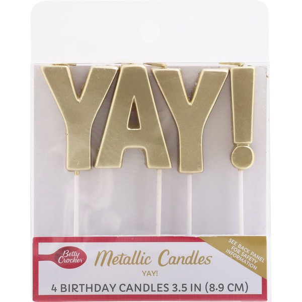 Air Fresheners & Candles Betty Crocker Metallic Candles, Yay, 3.5 Inch hero