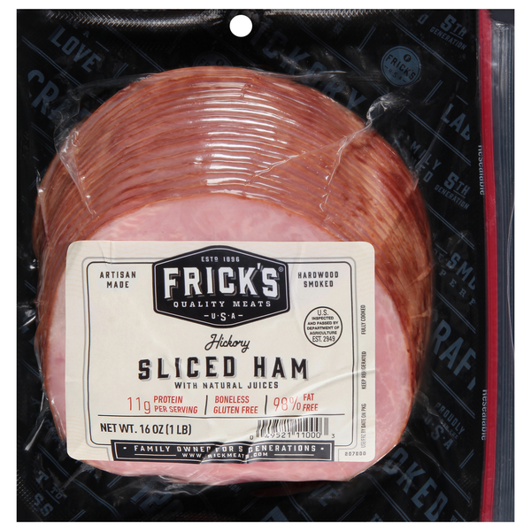 Lunch Meat Frick's Sliced Ham, Hickory, Boneless hero